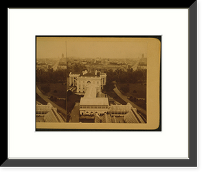 Historic Framed Print, White House U.S. Treasury & Penn. Ave. Washington D.C.,  17-7/8" x 21-7/8"