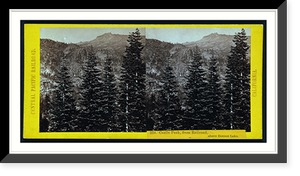 Historic Framed Print, Castle Peak from railroad above Donner Lake,  17-7/8" x 21-7/8"