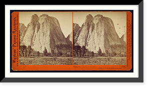Historic Framed Print, Cathedral Rock 2000 feet Yosemite Valley Mariposa County Cal.,  17-7/8" x 21-7/8"