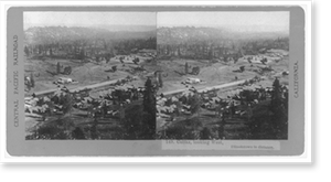 Historic Stereoview - Colfax looking west. Illinoistown in distance