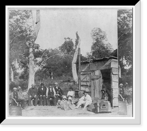 Historic Framed Print, Hotel de Dutton! State line Kansas 284 miles west of St. Louis Mo.,  17-7/8" x 21-7/8"