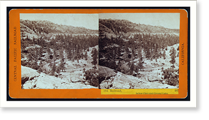 Vintage Stereoview - Railroads & Depots - Railroad below Cisco
