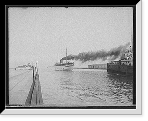 Antique Photo Print - Detroit - Departing steamers (1)