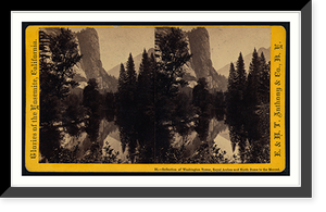 Historic Framed Print, Reflection of Washington Tower Royal Arches and North Dome in the Merced - 2,  17-7/8" x 21-7/8"