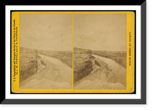 Historic Framed Print, River View in Labyrinth Ca&ntilde;on,  17-7/8" x 21-7/8"