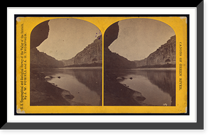 Historic Framed Print, River view looking down in Stillwater Ca&ntilde;on,  17-7/8" x 21-7/8"