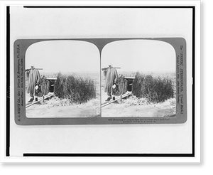 Antique Stereograph - Returning to camp to thaw out
