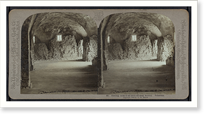 Antique Stereograph - Cutting room of an olive oil soap factory