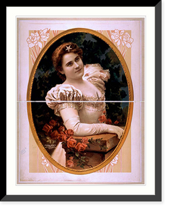 Historic Framed Print, [Fanny Rice portrait],  17-7/8" x 21-7/8"