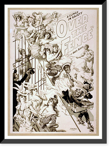 Historic Framed Print, A climax in gaiety Over the fence by Owen Davis.,  17-7/8" x 21-7/8"