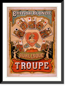Historic Framed Print, British Blonde Burlesque Troupe,  17-7/8" x 21-7/8"