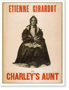 Vintage Theater Poster - Etienne Girardot as Charleys Aunt