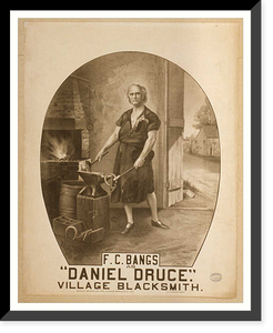 Historic Framed Print, F.C. Bangs as Daniel Druce,  17-7/8" x 21-7/8"