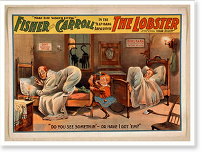 Antique Playbill - Fisher and Carroll in a slap-bang absurdity