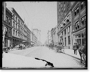 Antique City View - Richmond, Virginia - Main Street, east from 11th