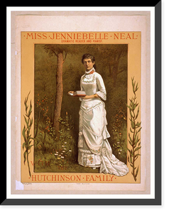 Historic Framed Print, Miss Jenniebelle Neal dramatic reader and pianist with the Hutchinson Family - 2,  17-7/8" x 21-7/8"