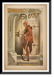 Historic Framed Print, Morrisons original production of Faust - 3,  17-7/8" x 21-7/8"