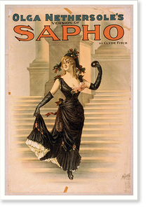 Vintage Theater Poster - Olga Nethersoles version of Sapho by Clyde