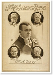 Vintage Stage Poster - Orpheum Show - Vintage Wall Art Gift