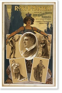 Antique Playbill - Drama - Robt B. Mantell assisted by Miss Marie Booth