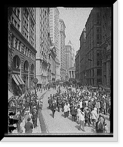Broad Street and the curb brokers, New York, N.Y, Antique Poster