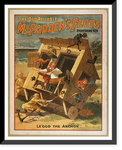 Historic Framed Print, The old reliable McFaddens flats everything new. - 4,  17-7/8" x 21-7/8"