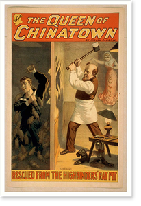 Vintage Theater Poster - The queen of Chinatown by Joseph Jarrow
