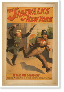 Vintage Theater Poster - New York City - The sidewalks of New York (2)