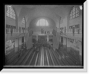 Historic Framed Print, [Inspection room, Ellis Island, New York, N.Y.],  17-7/8" x 21-7/8"