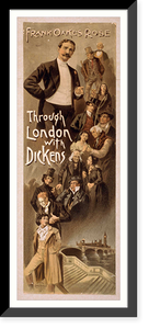 Historic Framed Print, Through London with Dickens,  17-7/8" x 21-7/8"