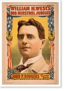Vintage Theater Poster - Minstrel Show - William H. Wests Big Minstrel