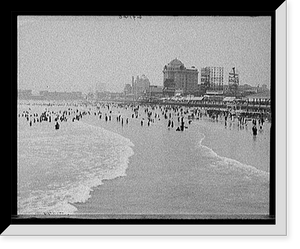 Bathing in front of the Traymore, Atlantic City, N.J, Vintage Print