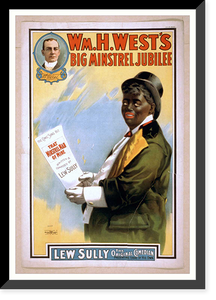Historic Framed Print, Wm. H. Wests Big Minstrel Jubilee - 8,  17-7/8" x 21-7/8"