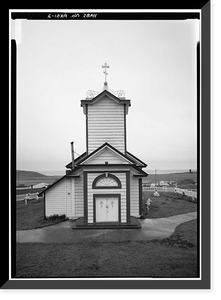 Saints Peter & Paul Russian Orthodox Church, Church Street, Saint Paul, Aleutians West Census Area, AK - 2, Antique Print