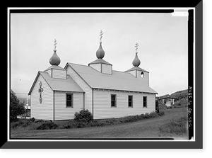 Three Saints Russian Orthodox Church, Kodiak Island, Old Harbor, Kodiak Island Borough, AK - 6 Classic, Antique Poster