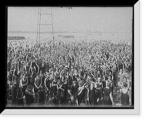 Bathing beach, Belle Isle Park, Detroit, Mich, Vintage Wall Art