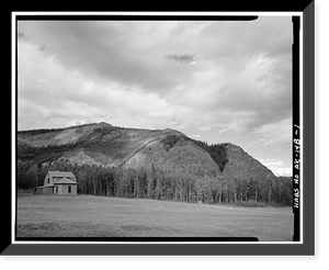 Fort Egbert, Noncommissioned Officers Quarters, Yukon River at Mission Creek, Eagle vicinity, Southeast Fairbanks Census Area, AK, Antique Print
