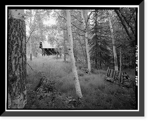 Ed Biederman Fish Camp, Cache, Yukon River, Eagle vicinity, Southeast Fairbanks Census Area, AK, Historic Print
