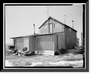 Historic Framed Print, Iditarod Trail Shelter Cabins, Safety Roadhouse, Port Safety, Nome Census Area, AK - 4,  17-7/8" x 21-7/8"