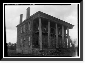 Vickers-Chapman-Gordon House, State Highway 69, Grove Hill vicinity, Clarke County, AL, Antique Print