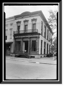 Eastern Bank of Alabama, 201 Broad Street, Eufaula, Barbour County, AL, Antique Poster