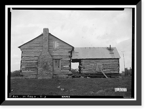 Taylor-Cunningham House (first), Bellevue Road, Rogersville vicinity, Lauderdale County, AL - 3, Antique Print
