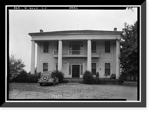 James Ellington House, Oak Bowery Road vicinity, Gold Hill, Lee County, AL, Antique Poster