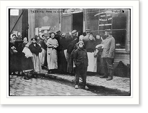 Antique Photo Print - Feeding poor in Noyon - Historic Wall Art Gift
