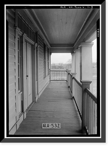 G. Y. Lamar House, U.S. Highway 29 (State Highway 15), Tuskegee vicinity, Macon County, AL - 3, Antique Print