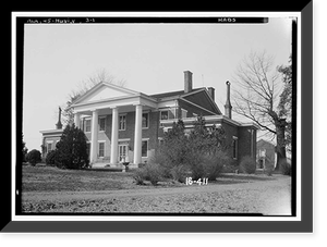 Historic Framed Print, Robinson-Dillworth House, 2709 Meridian Pike, Huntsville vicinity, Madison County, AL,  17-7/8" x 21-7/8"