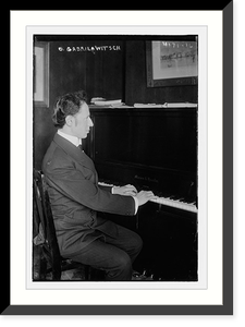 O. Gabrilowitsch at piano, Antique Wall Art
