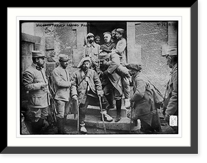 Historic Framed Print, Wounded French Leaving hosp.,  17-7/8" x 21-7/8"