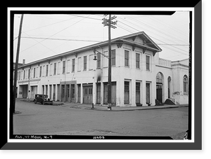 Historic Framed Print, Southern Market & Municipal Building, 107-115 South Royal Street, Mobile, Mobile County, AL - 7,  17-7/8" x 21-7/8"