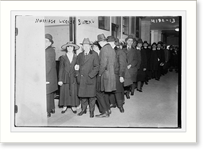 Historic Photo Print - Marriage License Bureau - Antique Wall Decor Print